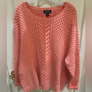 LANDS END PULLOVER RIBBED KNIT SWEATER